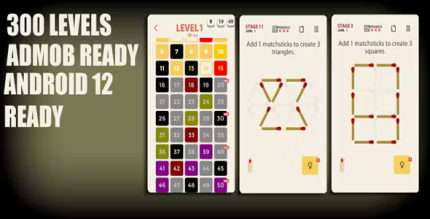Matchstick mobile unity complete project 300 levels codermarket.png