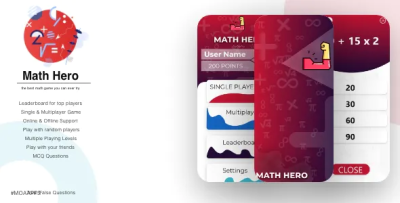 Mathhero multiplayer online offline math quiz game codermarket.png