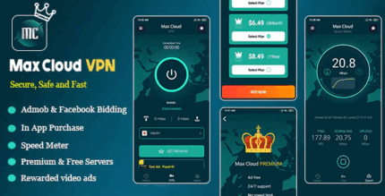 Max cloud vpn with speed meter app source code codermarket.png