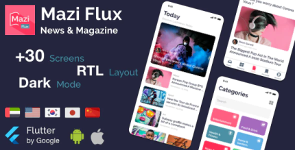 Mazi flux news magazine for flutter mobile template codermarket.png