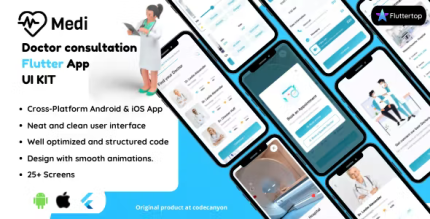 Medi doctor appointment booking flutter app ui template codermarket.png