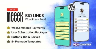 Meeek bio links saas wordpress extended version codermarket.jpeg