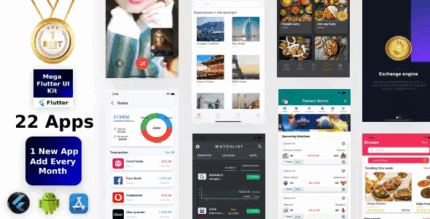 Mega flutter kit 22 apps in 1 template flutter figma codermarket.png