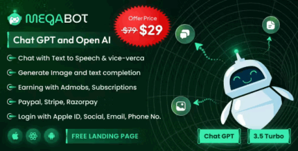 Megabot react native chatgpt admob subscription plan open ai chat .png