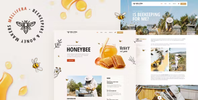 Mellifera beekeeping and honey shop theme codermarket.png