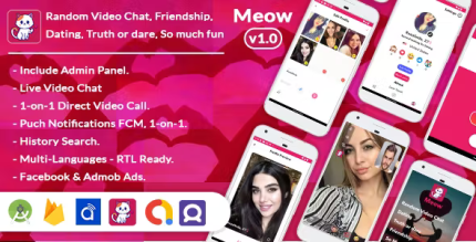 Meow android app random video call dating interests subscriptions .png