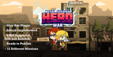 Metal soldier hero war complete unity template codermarket.png