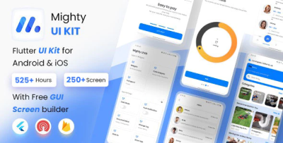Mightyuikit flutter 3x ui kit with screen builder codermarket.png