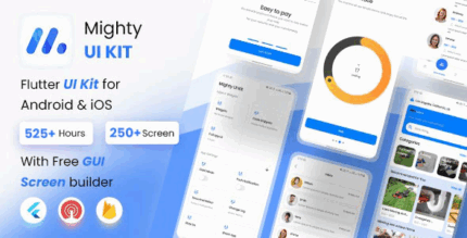 Mightyuikit flutter 3x ui kit with screen builder codermarket.png