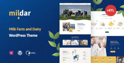 Mildar dairy farm milk wordpress theme rtl codermarket.png