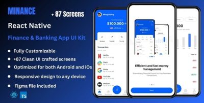 Minance finance bank management react native expo app ui kit codermarket.jpg