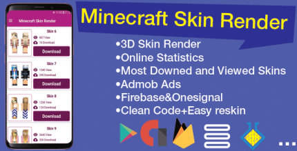 Minecraft skin app template with 3d skin render codermarket.png