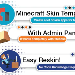 Minecraft skin app template with admin panel codermarket.png