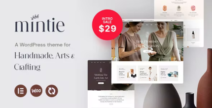 Mintie arts crafts woocommerce theme codermarket.png
