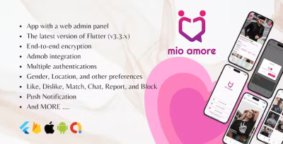 Mio amore a complete flutter dating app for ios and android codermarket.png
