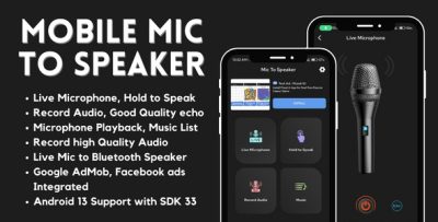 Mobile mic to speaker with admob ads android codermarket.jpg