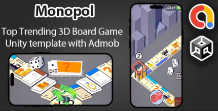 Monopol complete 3d board game template unity admob codermarket.png