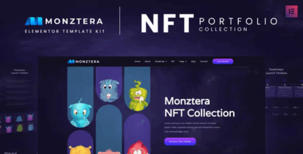 Monztera nft portfolio elementor template kit codermarket.png
