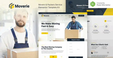 Moverie movers packers service elementor template kit codermarket.png