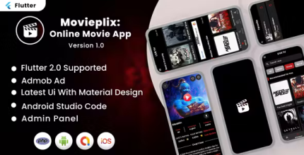 Movieplix online movie live tv full flutter app admin panel admob ads.png