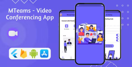 Mteams video conference chat app flutter firebase android ios .png