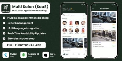 Multi salon appointment booking system with admin panel flutter android .jpeg