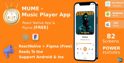 Music player app reactnative figma free mume codermarket.png