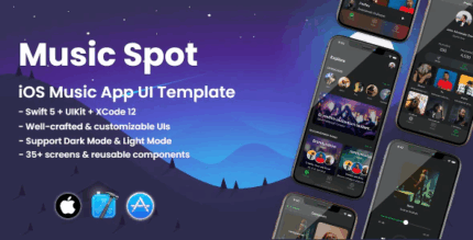 Music spot mobile ios music streaming ui template codermarket.png