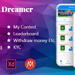 My dreamer fantasy app ui with android code codermarket.png
