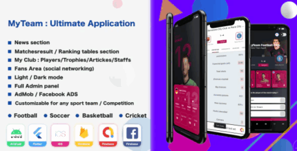 My team soccer football cricket sport application codermarket.png
