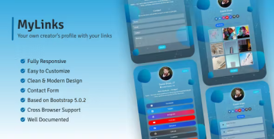 Mylinks creators profile w contact form social links profile page .png
