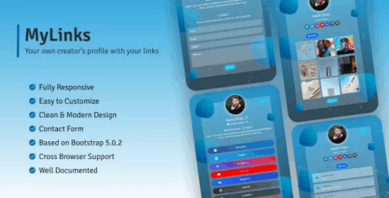 Mylinks creators profile w contact form social links profile page .png