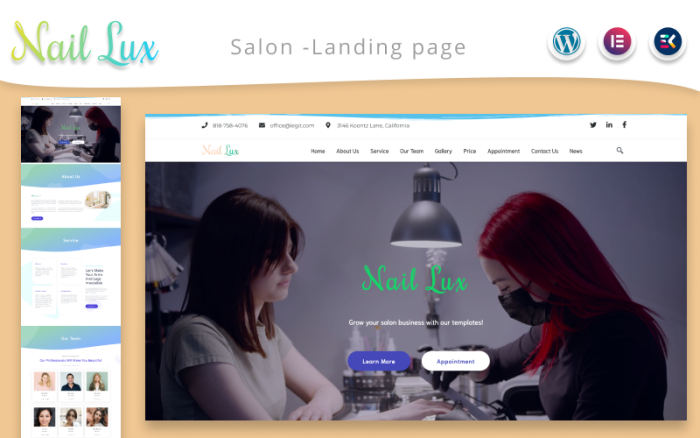 Nail lux manicure salon landing page wordpress theme.png