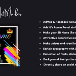 Name art maker admob facebook ads codermarket.png