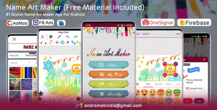 Name art maker android app materials included admob fan codermarket.png