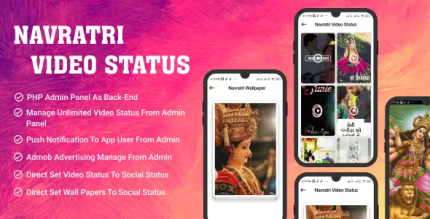Navratri video status with admin panel codermarket.png