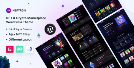 Neftron nft and crypto marketplace wordpress theme codermarket.png