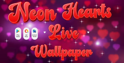 Neon hearts live wallpaper love hearts live live wallpaper wallpapers .png