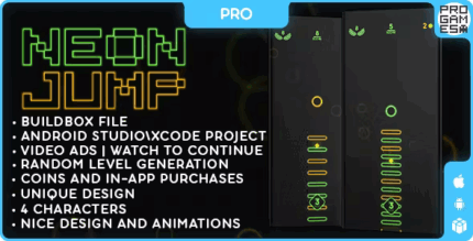 Neon jump pro buildbox classic ios android reward video codermarket.png