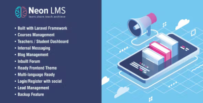 Neonlms learning management system php laravel script with zoom api.png