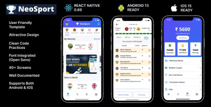 Neosport a fantasy sports app template designed for android ios in react.png
