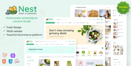 Nest multivendor organic grocery laravel ecommerce codermarket.png