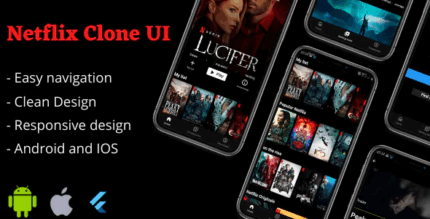 Netflix clone app flutter ui codermarket.png