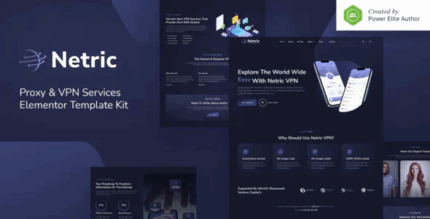 Netric proxy vpn services elementor template kit codermarket.png