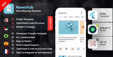 News blog magazine android ios app template flutter 2 newshub .png
