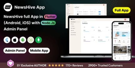 Newshive flutter full app android ios with nodejs backend buzzstream.jpeg