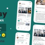 Newsy news app react native cli ui kit codermarket.jpeg