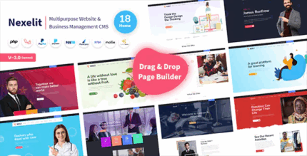 Nexelit multipurpose website business management system cms codermarket.png