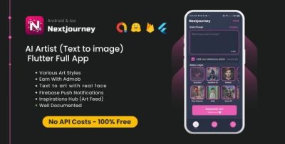 Nextjourney ai art generator app full flutter app codermarket.jpeg