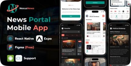 Nexusnews portal react native expo app free figma ios android .jpg